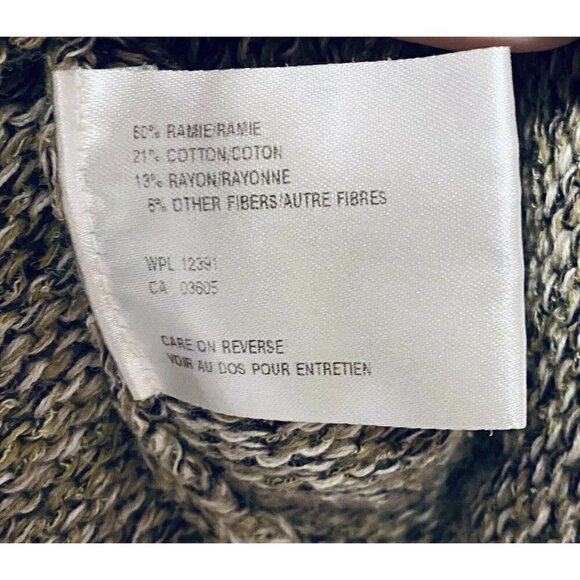 Northern Isles Sweater Womens Large Pullover Green Gray Scoop Neck Pullover - Picture 5 of 7